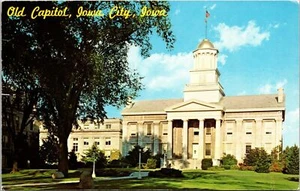 Old Capitol Erste territoriale & staatliche Iowa Stadt Iowa Postkarte - Bild 1 von 2