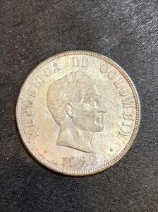 1922 50 Centavos Colombia Uncirculated - Picture 1 of 2