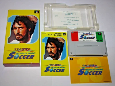 Ramos Ruy no Worldwide Soccer Super Famicom SFC Japan +Box Manual CIB US Seller - Image 1 of 4