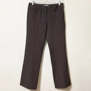 New York & Co Dress Pants Size 4P Brown Boot Cut 29" Inseam Petite - Picture 1 of 7