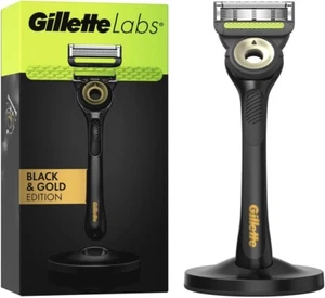 Gillette Labs Men's Razor + 1 Razor Blade Refill Exfoliating Bar Gift for Men