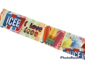 Icee Slush Ribbon 3" Grosgrain Ribbon 3 inch cheer ribbon Slurpee cheer bows - Picture 1 of 1