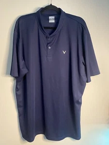 Callaway Polo Shirt Men’s XXL Navy Blue Opti Dri Golf Short Sleeve New - Picture 1 of 7