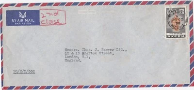 1958 Nigeria oversize cover from Zaria to London England - Image 1 of 2