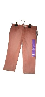 JESSICA SIMPSON ROLL CROPPED SKINNY DENIM JEANS PANTS SZ 7 Pink NWT - Image 1 of 2