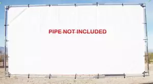 20' x 30' Outdoor Hanging Home Movie Screen Kit 1 3/8" Fitting PIPE NOT INCLUDED - Picture 1 of 5