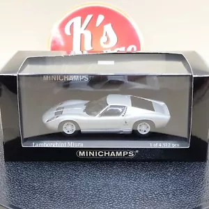 MINICHAMPS 1/43 Lamborghini Miura 1966 1986 Silver argento Diecast 430103008 - Picture 1 of 10