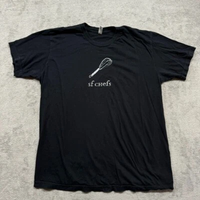 Camiseta SF Chefs Para Hombre Negra Extra Grande Gráficos Personalizados XL Cocina Causal Foto 1 de 4