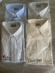 VTG  Beau Brummel 70's White Blue Gray Light Yellow Dress Mixed Size Lot of 4 - Picture 1 of 8