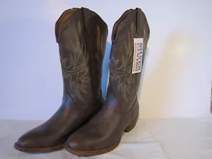 Womens Western Cowgirl Cowboy Boot, Cimmaron Brown Round Toe by Silver Canyon,9W - Picture 1 of 10