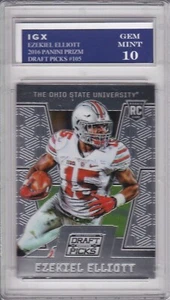 EZEKIEL ELLIOTT GEM MINT 10 ROOKIE CARD 2016 Draft Picks PRIZM RC Dallas Cowboys - Picture 1 of 1