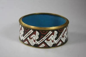 VINTAGE CHINESE ENAMEL CLOISONNE BOWL - Picture 1 of 5