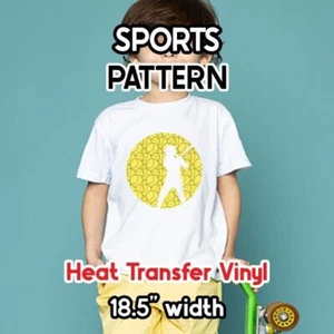 Sports / Baseball / Football Patterned HTV 18.5" ROLL **FREE SHIPPING** - Picture 1 of 40