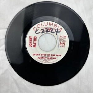 Johnny Mathis Every Step of The Way / No Man Can Promo Record 45 RPM Vinyl - Picture 1 of 2