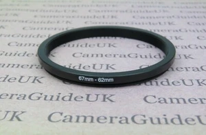 67mm to 62mm 67mm-62mm Stepping Step Down Filter Ring Adapter - Picture 1 of 2