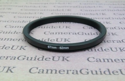 67mm to 62mm 67mm-62mm Stepping Step Down Filter Ring Adapter  - Image 1 of 2