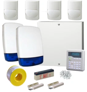 Sistema de alarma antirrobo con cable PRO Kit teclado LCD, QUAD PIR, contactos de puerta + señuelo - Imagen 1 de 1
