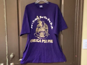 Vintage 90s Omega Psi Phi Fraternity T Shirt Size 2X Cotton - Picture 1 of 2