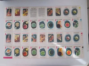 ** VINTAGE SPACE RACE CARD GAME ** EDU CARDS - 4 UNCUT SHEETS - Picture 1 of 4