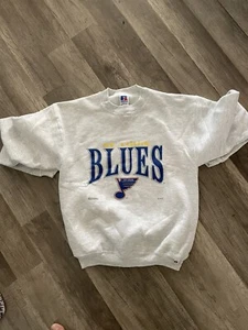 Vintage St. Louis Blues Russell Hockey Pullover Sweater NHL Small BNWT 🇺🇸 Made - Picture 1 of 5