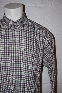 EUC Barbour Regular Fit Purple Plaid Button Front Casual Shirt Sz L Large - Picture 1 of 3