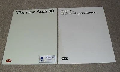 Audi 80 Brochure 1987-1988 - 1.8 & 1.6 Diesel - Image 1 of 2