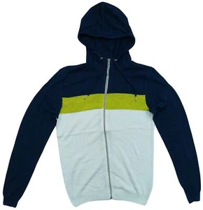 Herren Leichte Feinstrick Reißverschluss Kapuzenjacke Jeans Pascale OBEN S - Bild 1 von 2
