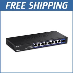 High-Speed 9-Port 2.5G Switch with 10G SFP+, Wall Mountable & NDAA Compliant - Picture 1 of 14