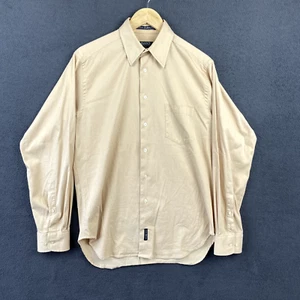 GANT Long Sleeve Shirt Mens Size M Beige Vintage USA Button Up Narrow Fit Lycra - Picture 1 of 11