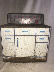 Vintage Wolverine Toy Company Metal Sink Blue & White USA - Picture 1 of 13
