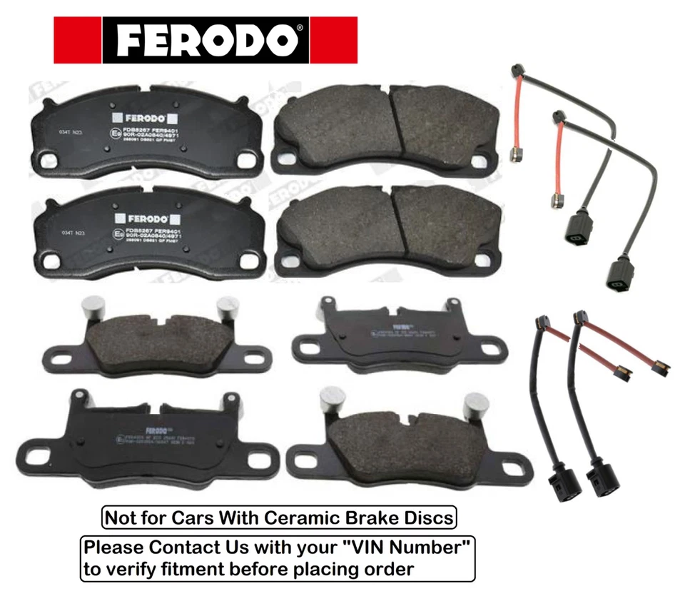 Front & Rear Brake Pad +Sensor OES for Porsche 911 Carrera 4 GTS / 4S / GTS / S - Image 1 of 1