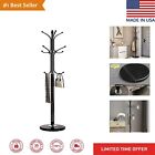 Modern Coat Rack Stand with Marble Base - Free Standing Hall Tree with 12 Hooks