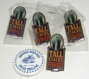Tall Stacks Festival Lapel Pins & Jonathan Padelford Button - Cincinnati Ohio - Picture 1 of 7