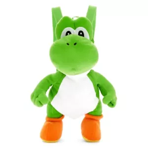 Mochila de cuerpo completo 16" Mario Bros. Yoshi felpa juguete de peluche suave bolso de viaje amigo - Imagen 1 de 17