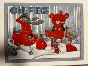 ONE PIECE Manga Art Autografato Gli uomini di paglia in cappotti rossi Eiichiro Oda - Foto 1 di 8