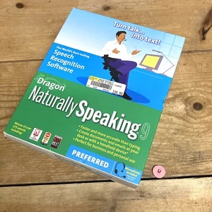 DRAGON NATURALLY SPEAKING 9 PREFERRED Speech-Recognition Software + Mic Headset - Picture 1 of 8