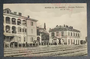 Postcard Borgo San Dalmazzo - Railway Station - Travelled 1914 - Picture 1 of 2