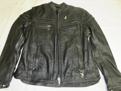 CHAQUETA MOTO HOMBRE DIAMANTE CUERO TALLA 40 NEGRA Foto 1 de 4