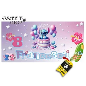 Banner GEBURTSTAG PERSONALISIERTES BANNER STITCH PARTY NAME UND ALTER PARTY - Bild 1 von 2