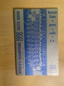 1958 Detroit Lions NFL Media Guide B2230 - Picture 1 of 2