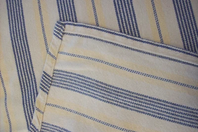 Cobertor de algodón a rayas Ralph Lauren vintage ~ doble ~ tiene pequeña reparación Foto 1 de 4