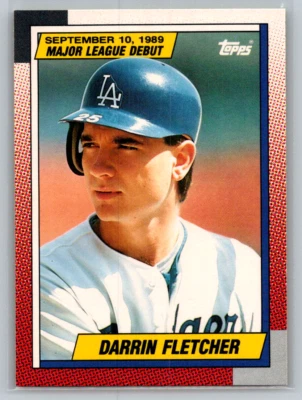 1990 Topps Debut '89 #38 Darrin Fletcher Dodgers RC - Image 1 of 2