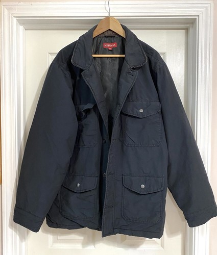 VETEMENTS Giacca Merona uomo nera con bottoni 4 tasche taglia 2XL poliestere e cotone