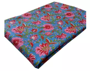 5 Yard Craft Sewing Sanganeri Cotton Floral Fabric Apparels Hand Dyed 42" Wide - Picture 1 of 5
