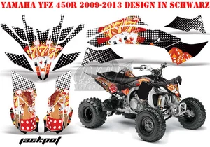 KIT GRÁFICO DE DECORACIÓN DE CARRERAS AMR ATV YAMAHA YFZ 450 04-14, YFZ 450R JACKPOT B - Imagen 1 de 3