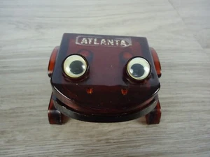 Clip de Memoria de Rana Ojos Google De Colección Plástico Marrón Atlanta MCM Oficina Cocina Decoración - Imagen 1 de 9