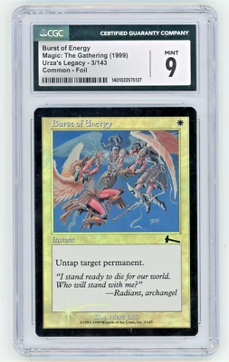 1999 Magic the Gathering MtG URZA'S LEGACY Foil Burst of Madness CGC 9  - Image 1 of 2