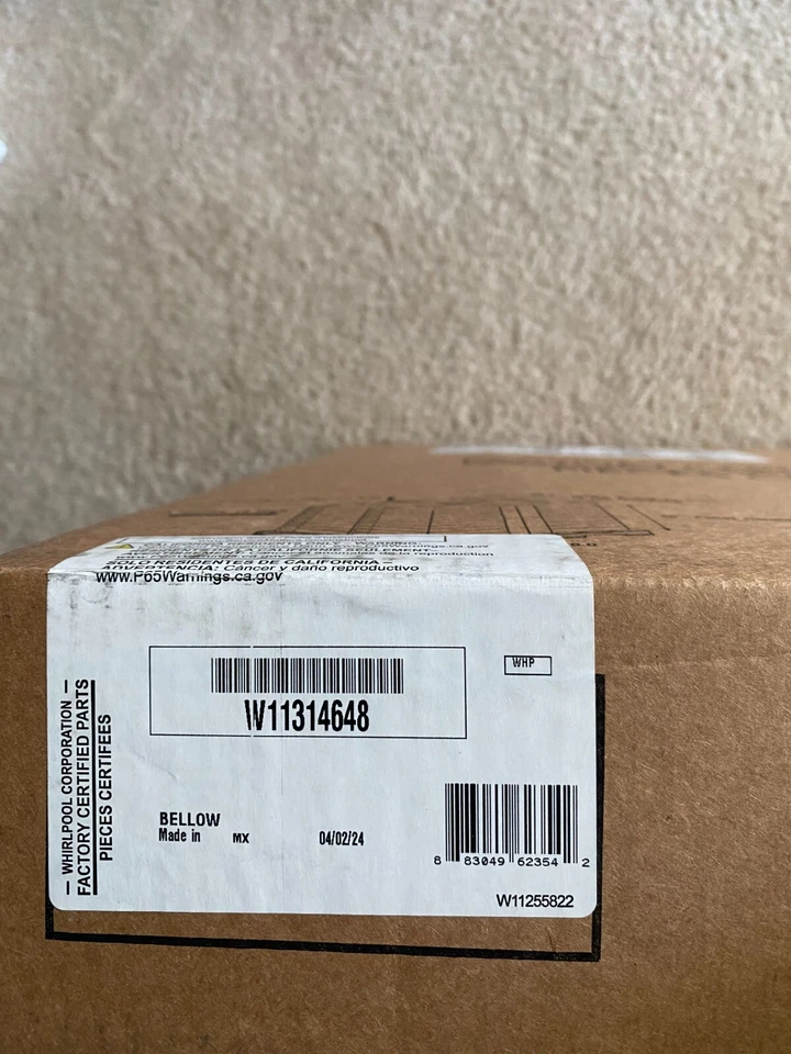 PIEZA DE FUELLE LAVADORA HIDROMASAJE # W11314648 Foto 1 de 1