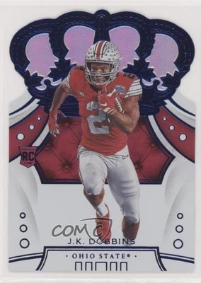 2020 Panini Chronicles Draft Picks Crown Royale Mirror Blue JK Dobbins Rookie RC - Image 1 of 2