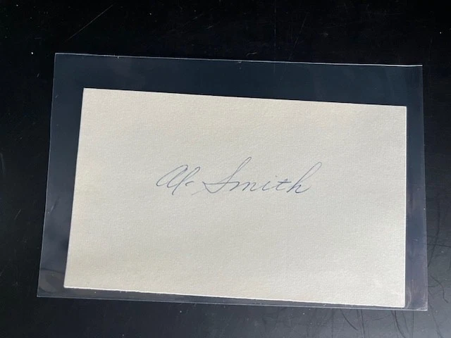 Al Smith signed 3x5 -  died 2002 - Indians / Red Sox / White Sox / Orioles - Image 1 of 1